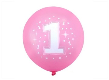 Balony na Roczek Piersze Urodziny - 30cm - 5szt