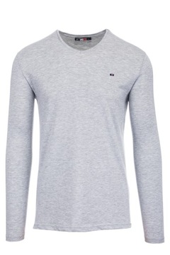 BLUZKA MĘSKA DŁUGI RĘKAW LONGSLEEVE BASIC GREY XXL