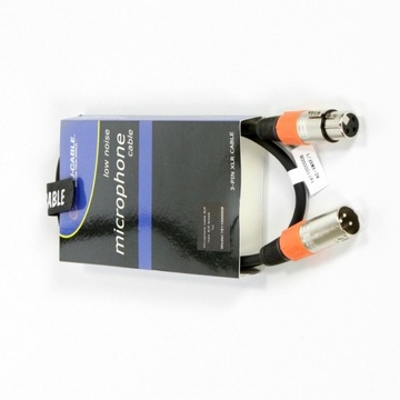 Przewód kabel mikrofonowy XLR - XLR długość 1m