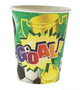 Kubeczki Papierowe PIŁKA NOŻNA GOAL! Football Urodziny Party 270ml 6szt.