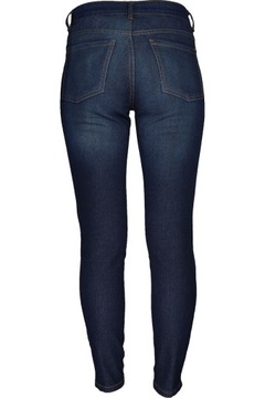 Mango Damskie Granatowe Spodnie Jeansy Rurki Jeans Super Skinny XS 34