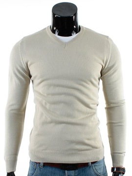 SWETER Męski w SEREK TC05 Beżowy__XL_PRODUKT_PL