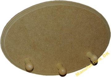 MDK Wieszak owalny 18x26cm kołki duże - MDF 12mm