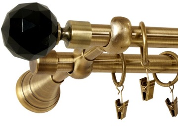KARNISZ CRYSTAL 160 cm PODWÓJNY 1,6 karnisze fi 19