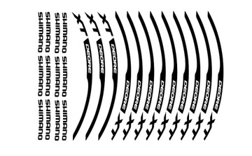 Zestaw naklejek DEORE XT SHIMANO na koła 12mm