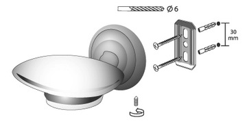 Мыльница DECO BISK 00405 ЛАТУНЬ