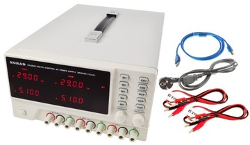 Zasilacz Laboratoryjny KORAD KA3305P potrójny 2x30V5A+5V3A łącze PC + soft