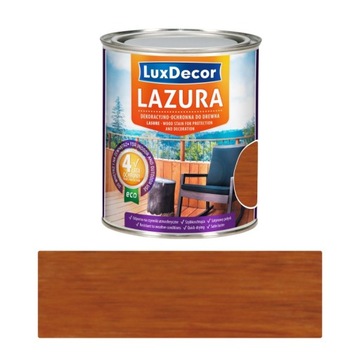 Luxdecor Lazura 4 lata ochrony 0,75l CZEREŚNIA