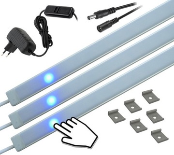 Podszafkowa listwa LED prosta 3x80cm REG DOTYKOWA