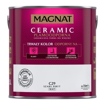 MAGNAT Ceramic farba ceramiczna 5L C29 Szary Piryt