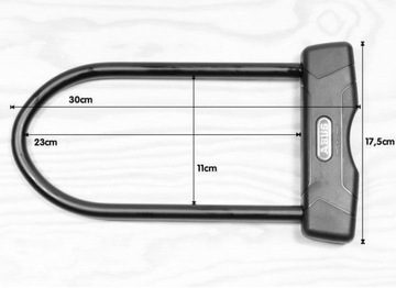 Замок ABUS U-LOCK GRANIT 460, велосипедный замок + ручка безопасности