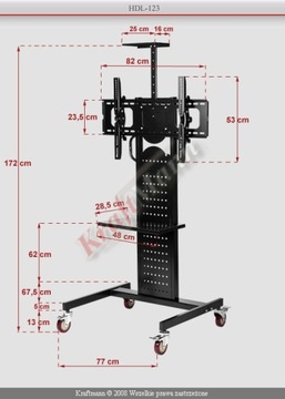 STOJAK STOLIK WOZEK 75KG DO TV LCD PLAZMY LED