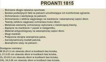 PROANTI 1815 МОТОЦИКЛОВЫЕ ПЕРЧАТКИ, XXL КРАСНЫЕ