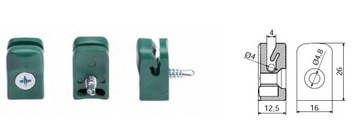 Przelotka na wkręt do siatki ogrodzenie słup 100sz