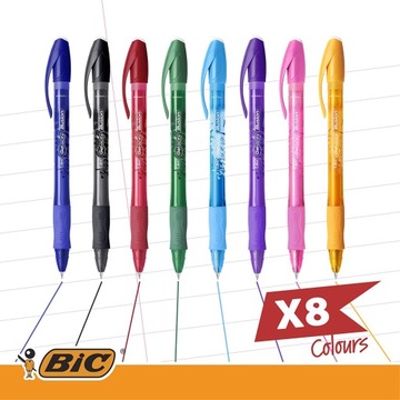 Ручка гелевая, стираемая, автоматическая, автоматический BIC красная 0,7 мм