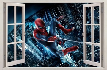 NAKLEJKI NA ŚCIANĘ Okno SPIDERMAN 57 115x75 cm
