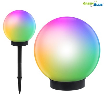 Светодиодный садовый светильник на солнечной батарее MILKY BALL 25см RGB