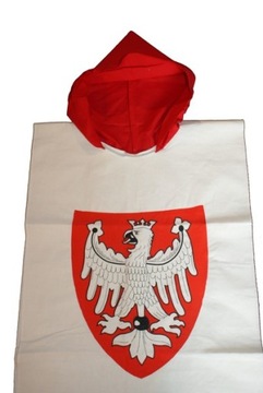 Strój rycerza tunika z kapturem orzeł dorosły