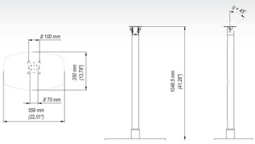 Edbak STD04 Подставка для ЖК-телевизора со светодиодной подсветкой 14–26 футов 10 кг 110 см