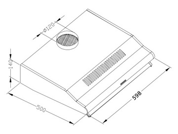 ВЫТЯЖКА ПОД ШКАФ 60см BERDSEN WHITE 10A