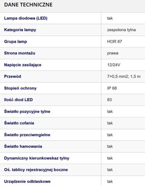 Комплект задних фонарей 12/24В леда-неон Универсальный задний фонарь BUS TIR Сельскохозяйственный