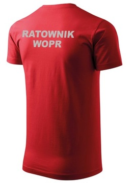 SUPER T-SHIRT RATOWNIK WOPR CZERWONY ODBLASKOWY XL