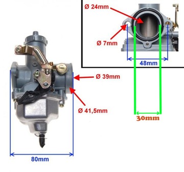 KINROAD BASHAN QUAD ATV 200 КАРБЮРАТОР PZ30 ФИЛЬТР 42мм