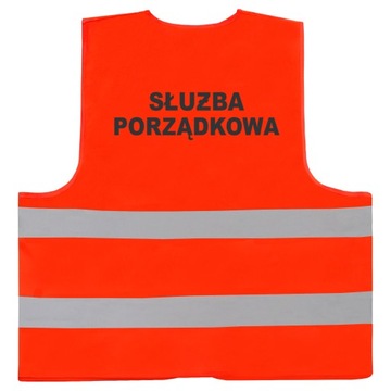 KAMIZELKA OCHRONY - SŁUŻBA PORZĄDKOWA POMARAŃCZOWA