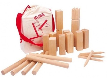 Gra DREWNIANA Kubb VIKING Zabawa na IMPREZĘ wys24h