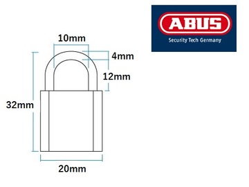 ABUS - ЗАМОК ДЛЯ БАГАЖА ДВА НАВЕСНЫХ ЗАМКА ДЛЯ ОДНОГО КЛЮЧА СИСТЕМА ОДИН КЛЮЧ