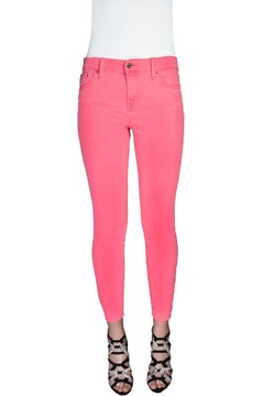 GAP Bawełniane Jeansowe Różowe Spodnie Damskie Jeansy Skinny Rurki S 36