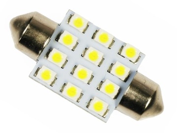 Żarówka C5W C10W 12 LED SMD 1210 RURKA 31 mm diody
