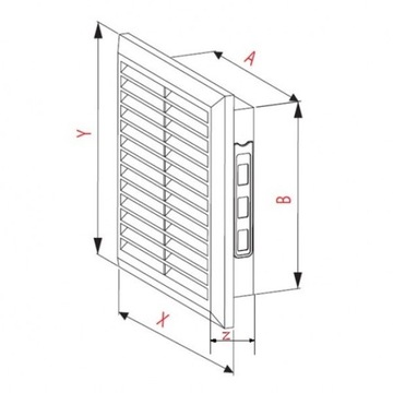 Вентиляционная решетка. 14см x 14см АВЕНТА T40SS