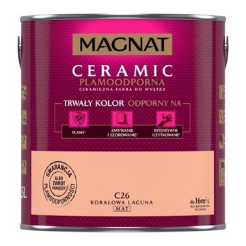 MAGNAT Ceramic farba 2,5L C26 KORALOWA LAGUNA