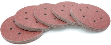 Krążek papier ścierny rzep 150mm 6otw 10szt #100