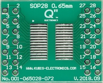 SSOP28,TSSOP28 0.65mm na 2xIDC2x7