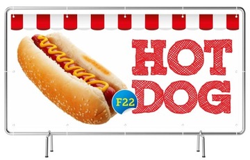 Baner Reklamowy 3x1m Szyld - Hot Dog Fast FOOD