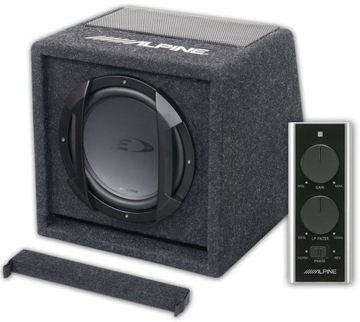 ALPINE SWE-815 SUBWOOFER AKTYWNY 20CM 300W z okablowaniem w kpl