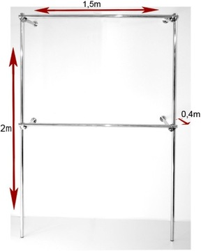 ВЕШАЛКА ДЛЯ ОДЕЖДЫ 1,5х2м ТОРГОВОЕ ОБОРУДОВАНИЕ c1