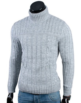 Gruby GOLF Sweter MA22 Szary__XL_PRODUKT_PL