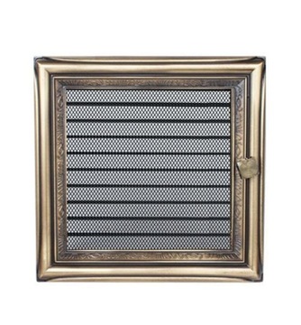 Kratka kominkowa 22x22cm RUSTYKALNA Z ŻALUZJĄ