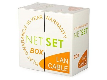 Kabel NETSET UTP kat 5e ŻEL zewnętrzny MIEDŹ 305m