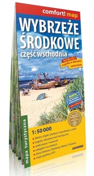 WYBRZEŻE ŚRODKOWE Część Wschodnia Laminowana Mapa