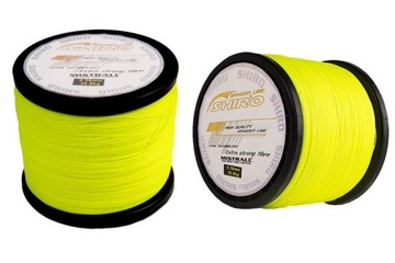 PLECIONKA MISTRALL SHIRO 0,28 mm /1000m ŻÓŁTA FLUO