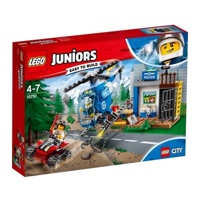 LEGO 10751 Juniors Górski pościg policyjny City Policja Więzienie Helikopte