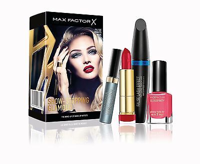 MAX FACTOR ZESTAW tusz, pomadka, lakier, cień