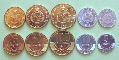 KOSTARYKA zestaw 5 monet