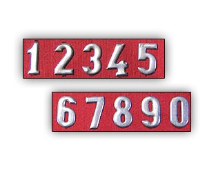 Metalowy numerek na pagon harcerski - cyfra '5'