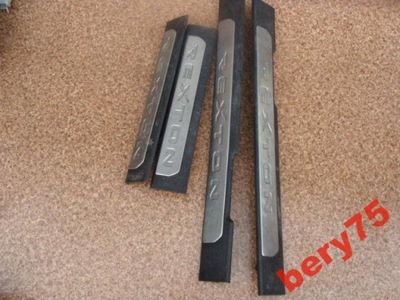 Ssang yong rexton 04r молдинг поріг комплект хром фото №1