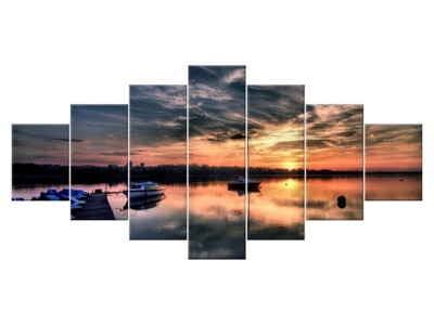 Obraz Zachód słońca nad jeziorem 210x100 227A_7A